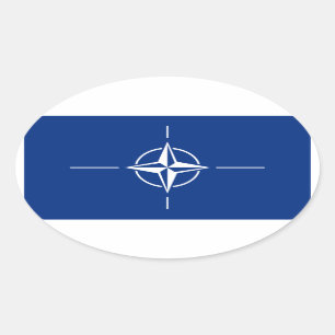 NATO Flag Oval Sticker