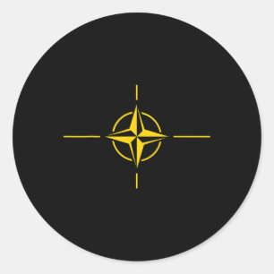 Nato Flag Ukraine Edition Trend Design Classic Round Sticker