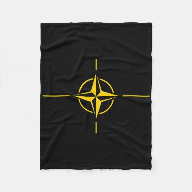 Nato Flag Ukraine Edition Trend Design  Fleece Blanket (Front)