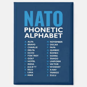 NATO Phonetic Alphabet Alfa-Zulu Magnet