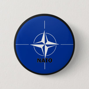 Nato Roundel quality Flag 2 Inch Round Button