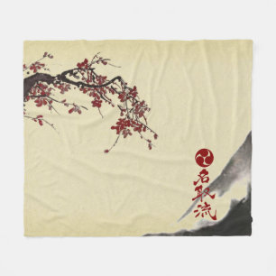 Natori-ryu Cherry Blossom & Mountain Fleece Blanket