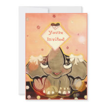 Natosha, The Elephant Party Invitations