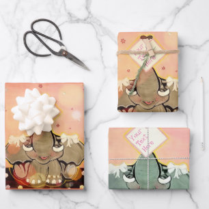 Natosha, The Elephant Speller Wrapping Paper Sheet