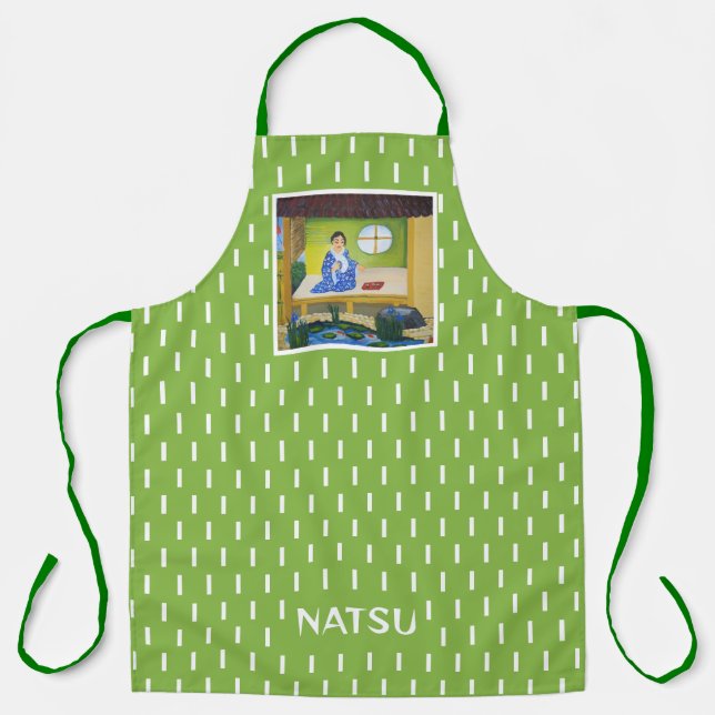 Natsu Japanese Summer season Art Apron (Front)