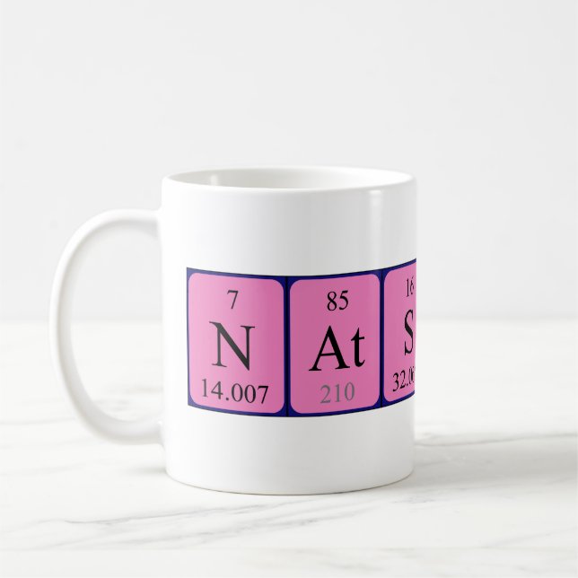Natsuki periodic table name mug (Left)