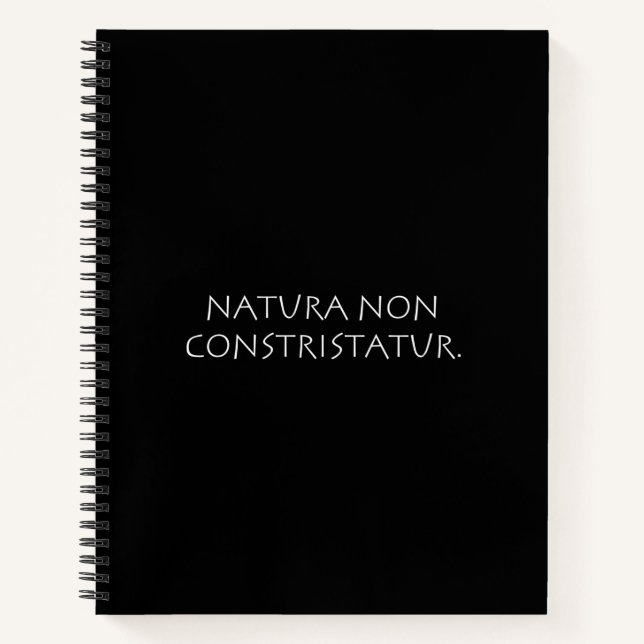 Natura non constristatur notebook (Front)