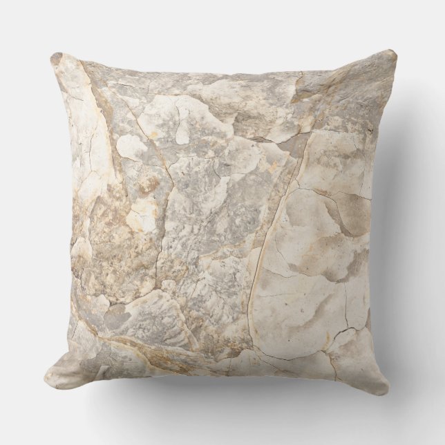 Natural Abstract Clay Patterns Neutral Colours Outdoor Pillow (Front)