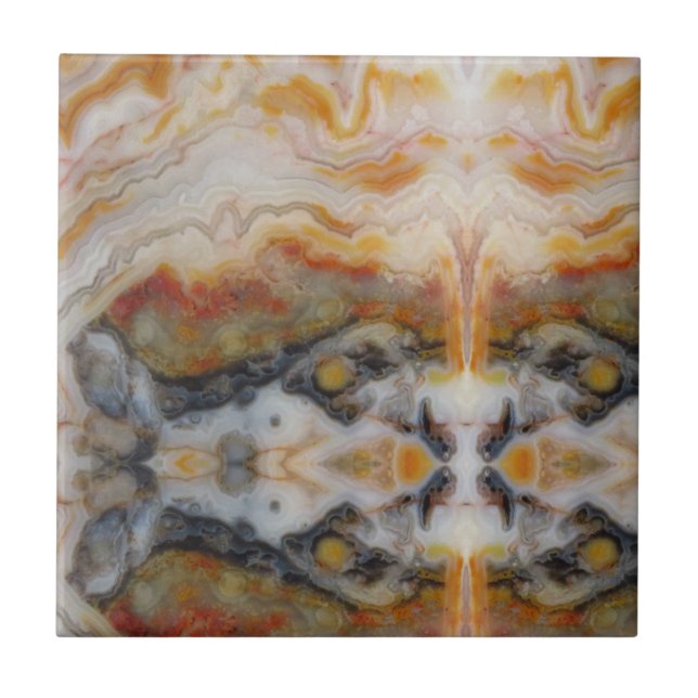 Natural Agate Stone, Authentic Colors and Design Tile (Front)