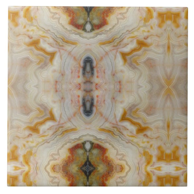 Natural Agate Stone, Authentic Colors and Design Tile (Front)