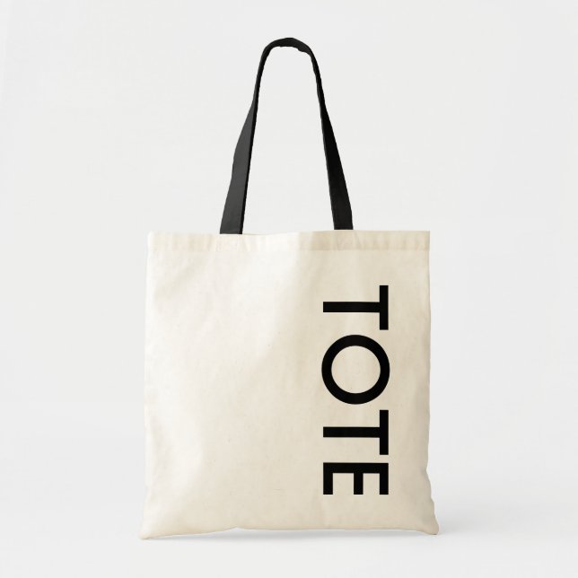NATURAL AND BLACK TOTE BAG (Front)