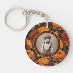 Natural Anniversary Gifts For Dad Photo Ranunculus Keychain