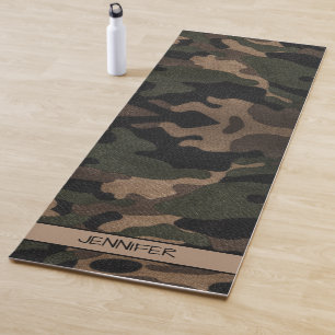 Natural Army Green Camouflage Yoga Mat
