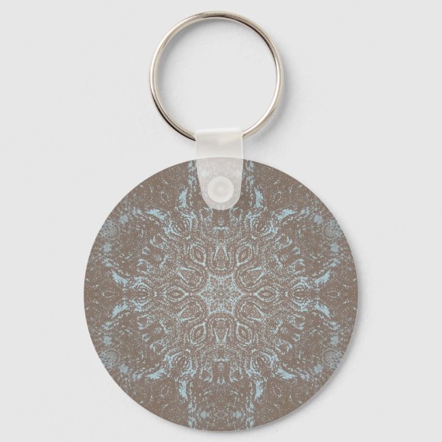 Natural Art Stone & Sand Keychain (Front)