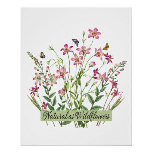 Natural as Wildflowers - Vintage - Poster