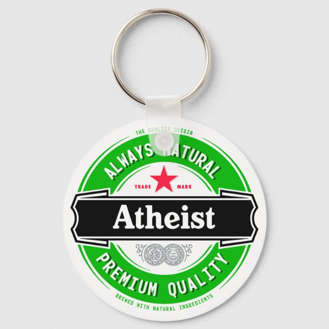 Natural Atheist Keychain (Front)