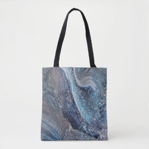 Natural Attraction 1 Blue Fluid Abstract Tote Bag