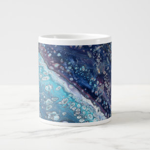 Natural Attraction 2 Blue Geode Abstract Drink Mug
