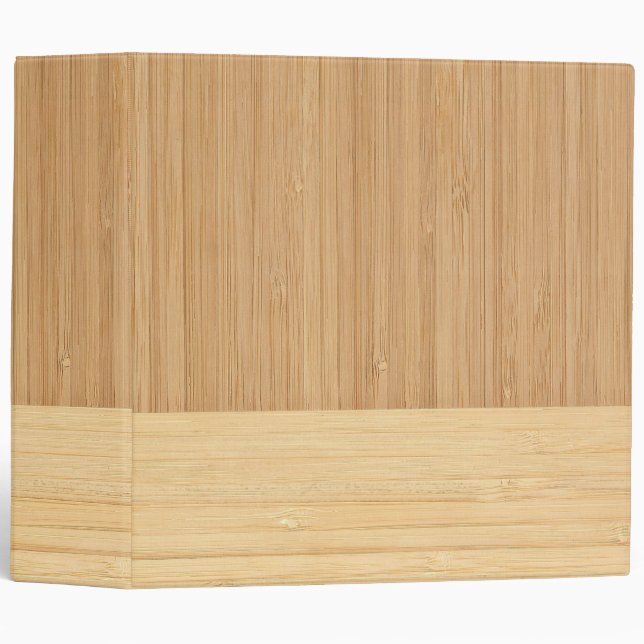 Natural Bamboo Border Wood Grain Look Binder (Front/Spine)