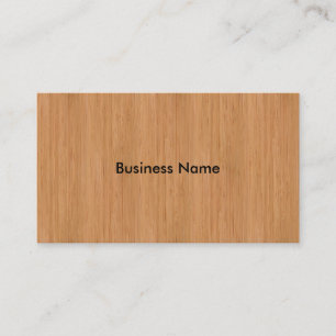 Natural Bamboo Wood Grain Look Business Card