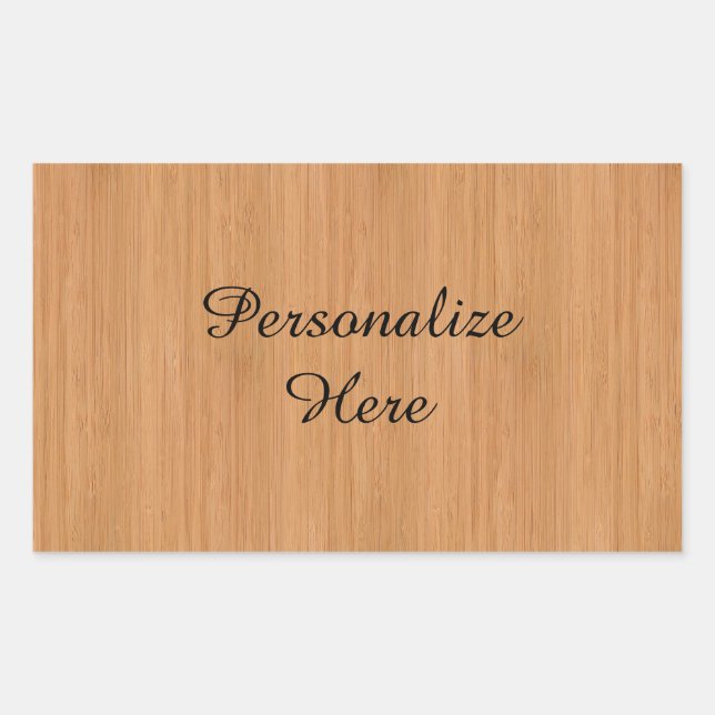 Natural Bamboo Wood Grain Look Sticker (Front)