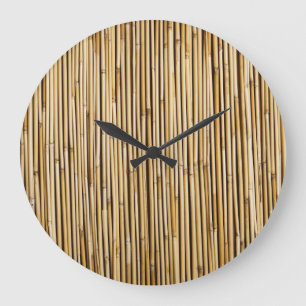 Natural Bamboo Zen Background Customized Template Large Clock