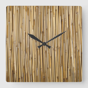 Natural Bamboo Zen Background Customized Template Square Wall Clock