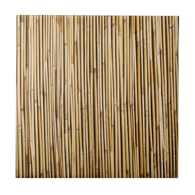 Natural Bamboo Zen Background Customized Template Tile (Front)