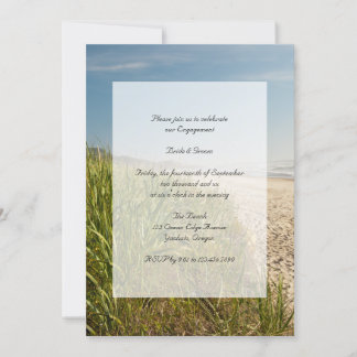 Natural Beach Wedding Engagement Party Invitation