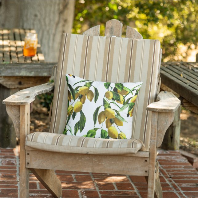 Natural beautiful lemons outdoor pillow (Chair)