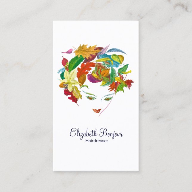 Natural Beauty - CHANGE COLOR / Business Card (Front)