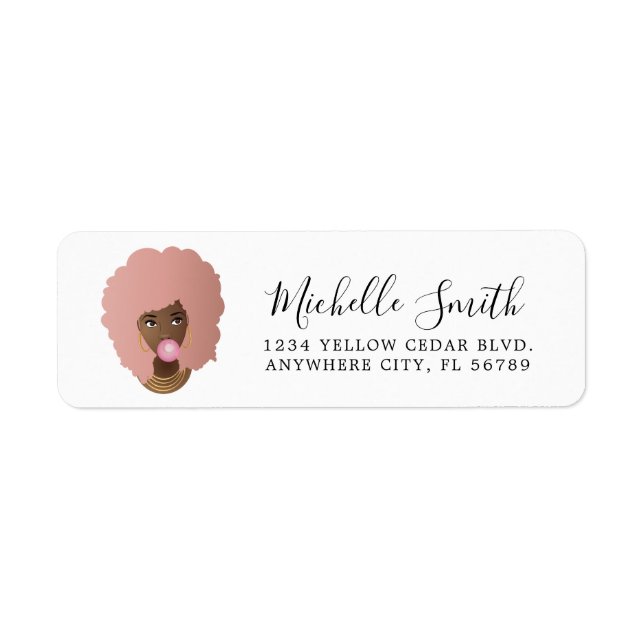 Natural Beauty, Pink Afro, Bubble Gum (Front)