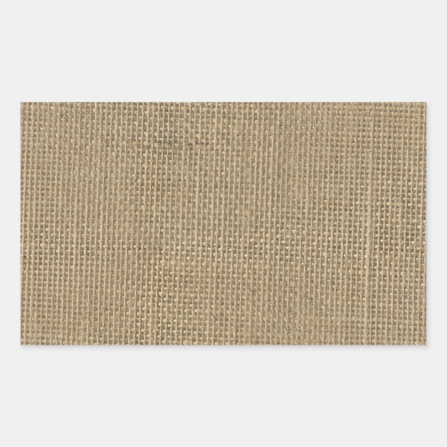Natural Beige Burlap Sticker (Front)