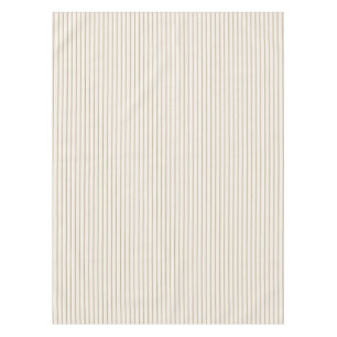 Natural Beige Narrow Ticking Stripe Tablecloth