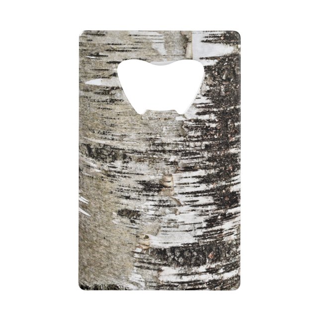 Natural Birch Bark  Credit Card Bottle Opener (Front)