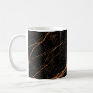 natural black emperador marble texture background coffee mug
