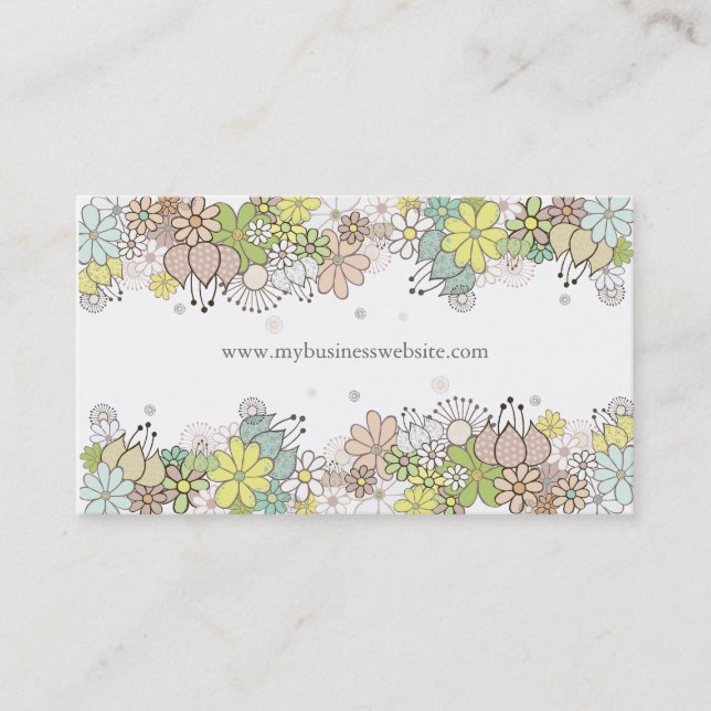 Natural Blossoms Elegant Custom Business Card (Front)