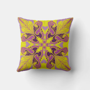 natural blue throw pillow