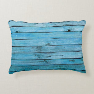 Natural blue wood, textured background. accent pillow