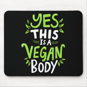 Natural Bodybuilding Vegan Fitness Mouse Pad