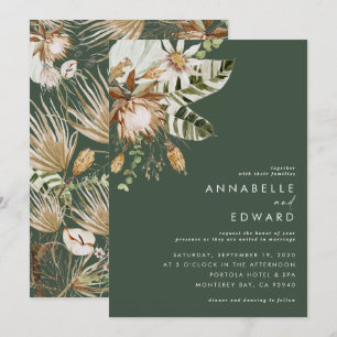 Natural bohemian botanical modern elegant foliage