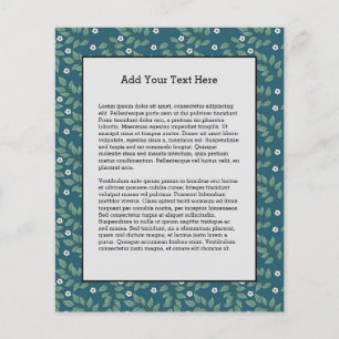 Natural Bohemian White Flowers Leaves Branches Flyer
