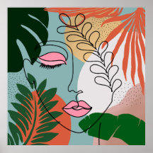 Natural Boho tropical illustration