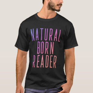 Natural Born Reader Book Lover Retro Tie Dye Vinta T-Shirt