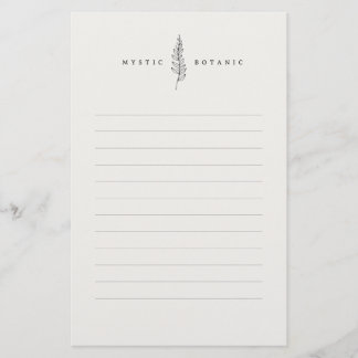 Natural Botanic Leaf I Modern Stationery Paper