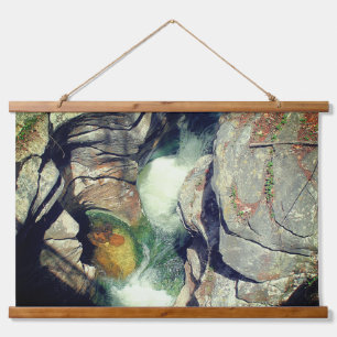 Natural Bridge Crevice With Water Nature  Hanging Tapestry