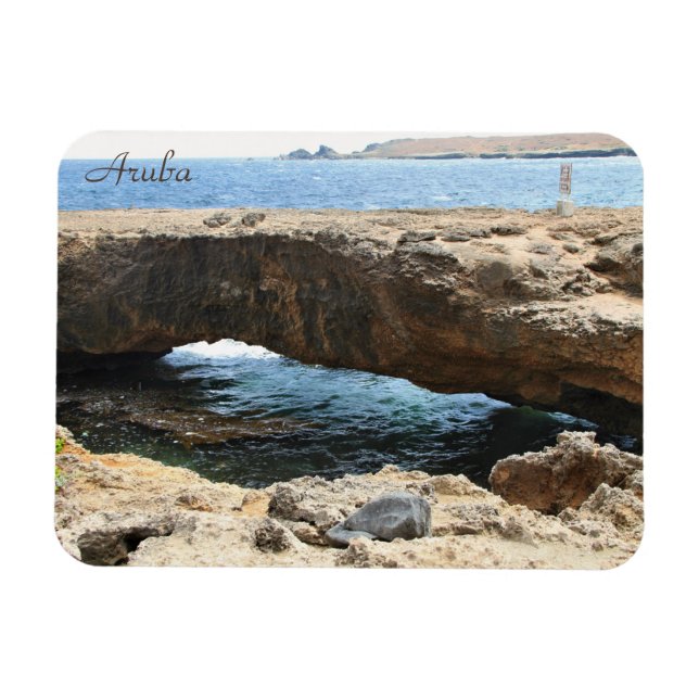 Natural Bridge in Aruba, photography, magnet (Horizontal)