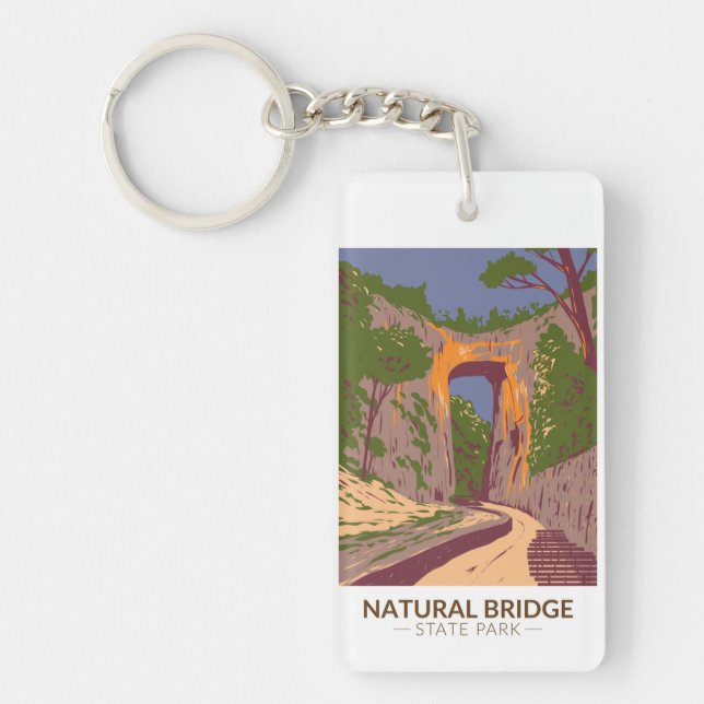 Natural Bridge State Park Virginia Vintage  Keychain (Front)