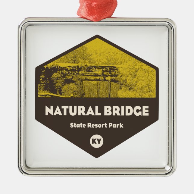 Natural Bridge State Resort Park Kentucky Metal Ornament (Front)