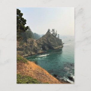 Natural Bridge, Thunder Rock Cove, Oregon Postcard